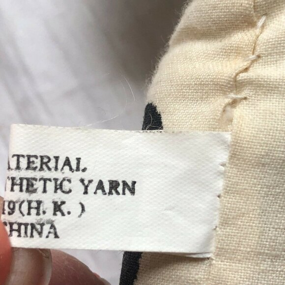 Jointed Handmade Cow Plush Stuffed Animal 7" White Black Flawed - Picture 7 of 7